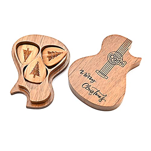 Plumdrop Boîte à médiators en bois avec 3 médiators en forme de guitare, étui en forme de guitare, boîte de guitare basse, instrument de musique - Les Beatles, Paul McCartney, John Lennon, RIngo Starr, George Harrison Plumdrop Boîte à médiators en bois avec 3 médiators en forme de guitare, étui en forme de guitare, boîte de guitare basse, instrument de musique – Image 3