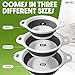 Gevoli Collapsible Colanders (3 Pack Set) Food Strainers with Over-Sink Water Draining Base for Pasta Fruits and Vegetables (Patent Pending) White (3 Sizes, 3QT, 4QT and 5 Quart)