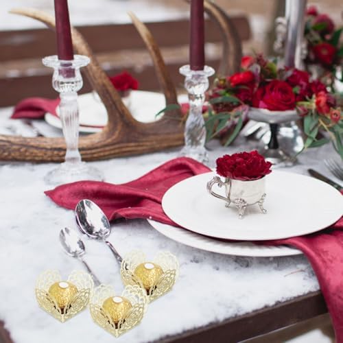 NUOBESTY Zarif çikolata ambalajı kağıt sağlam çikolata bardağı dekoratif şeker dekorasyonu düğün parti için sağlam kağıt 50 adet - Görsel 3