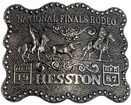 Hesston 1987 National Finals Rodeo NFR Adult Belt Buckle New in Original Shrinkwrap