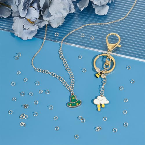 Miniatura 2 de Unicraftal 800 Piezas 304 Anillos Abiertos Acero Inoxidable Anillos Redondos De 5 Mm Anillos De Salto Dorados Conectores Metal Para La Fabricación De Joyería Y Llaveros Accesorios De Pendiente