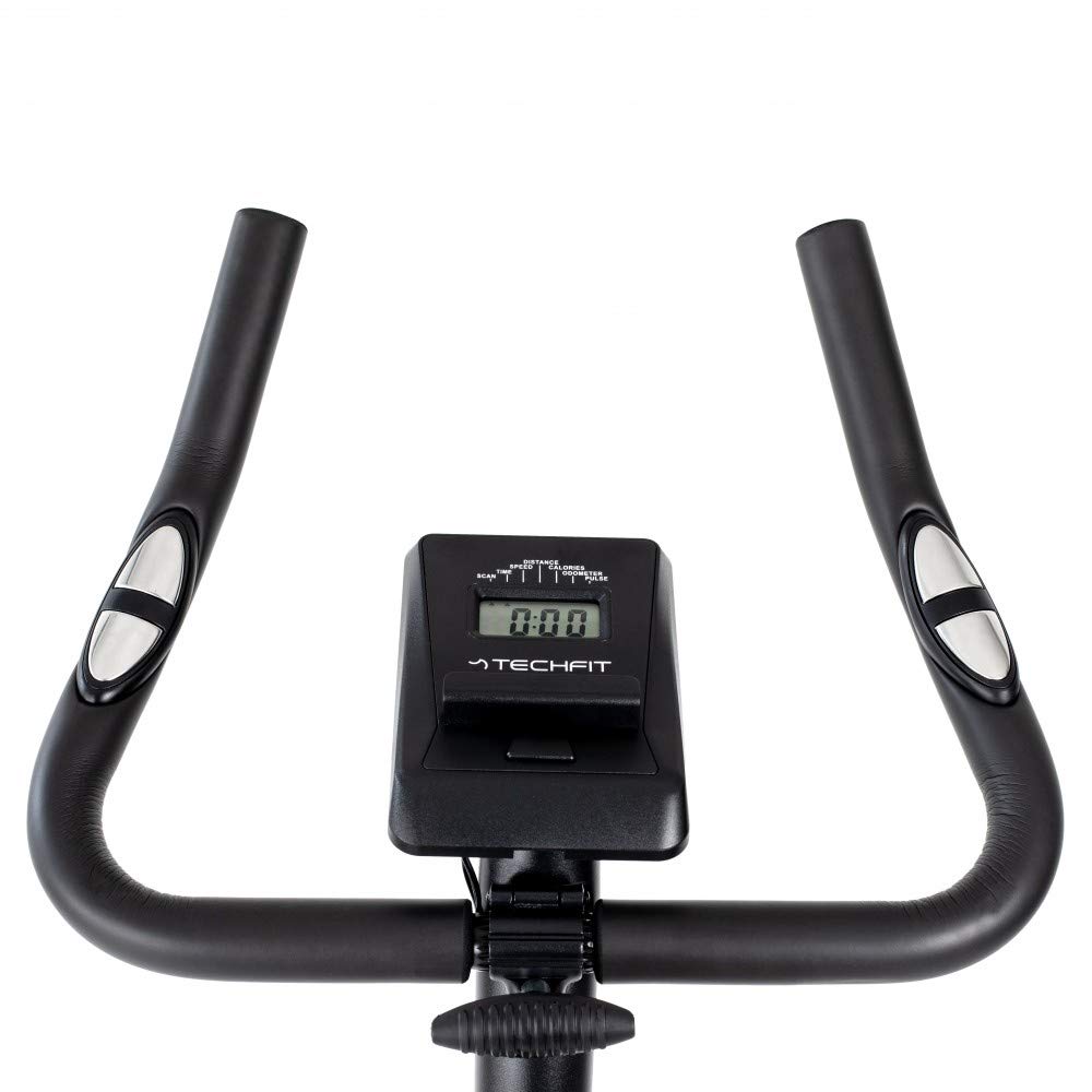 TechFit Cyclette da camera - Cyclette per Casa con Volano 4,5 kg, Sistema Magnetico a 8 Livelli e Supporto per Tablet per Fitness e Cardio a Casa (B250N)