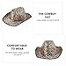 Leopard Print Western Cowboy Hat: Wide Rave Hat Animal Pattern Cowgirl Cap Fun Masquerade Party Headwear for Men Women