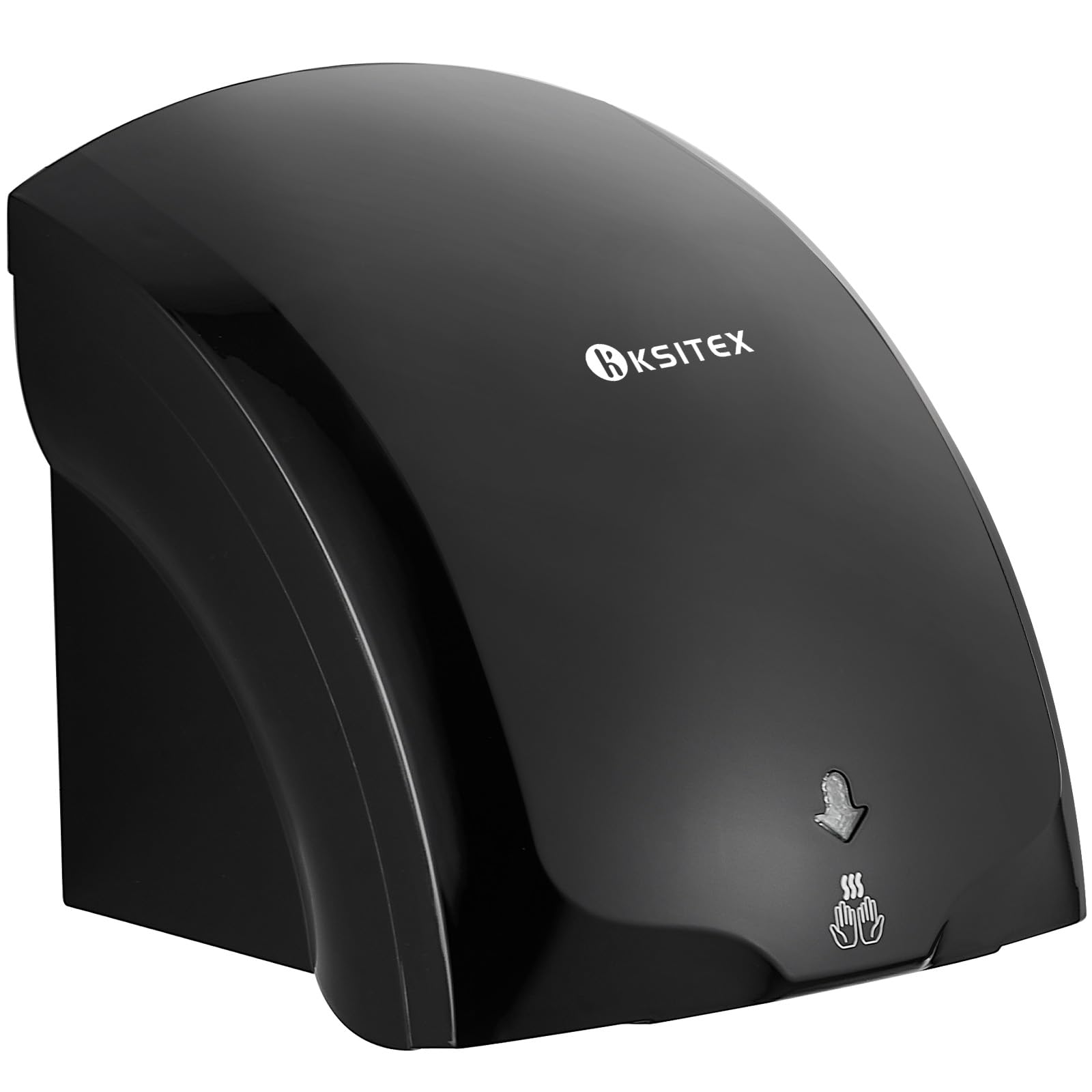 Asciugamani Elettrico Commerciale, Asciugatura Alta velocità Fredda e Calda, Asciugamani a Muro con Luce Pilota Elettrico Automatico per Bagno, Hotel, Ristorante, Cucina, 1400 W, Nero