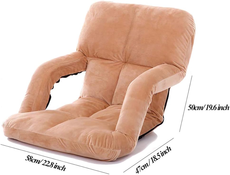 Folding Stadium Seat, 5-Position Reclining Cushion Chair for Bleachers, Alloy Frame Portable Seats Chairs with Leaning Backs for Superior Support & Comfort