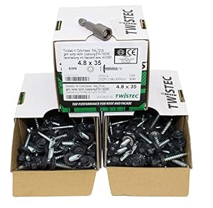Twistec Trapezblechschrauben 4,8x35 mm 300 Stück