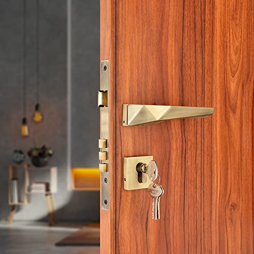 Image of LAPO Mortise Lock Set for Main Door | 70mm Cylinder | 50x85mm Lock Body | Fits with 30-50mm Door | 3 Brass Keys| Antique Finish| Left-Right Compatible| Easy Installation |3 Years Warranty | Ro-165