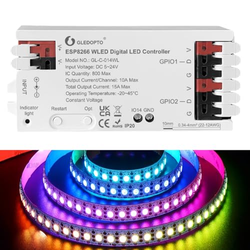 Contrôleur WLED ESP8266 GLEDOPTO RVB bande WS2811 SK6812