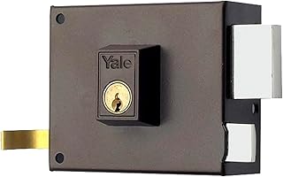 Yale Yale Cerradura de Sobreponer Estándar 125, Derecha, Hierro Pintado: Entrada 50 mm, 125 Derecha, Metal, Hierro Pintado Cerradura de sobreponer con doble cilindro