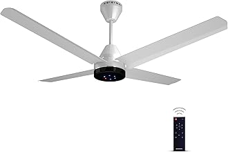 Colorbot Stella Quad 4 Blade BLDC Ceiling Fans 1200mm | BEE 5 Star Rated | Save up to 65% | Remote Control (Boost, Timer, LED, Reverse Mode) | 100% Copper Winding | 4 Years Warranty (Arctic White)