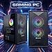 STGAubron Prebuilt Gaming PC Desktop, Radeon RX 550 4G, Intel Core i5 up to 3.6GHz, 16G RAM, 512G SSD, WiFi 6, BT 5.0, RGB Fan x2, Windows 11 Home