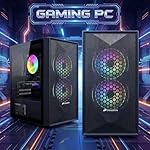 STGAubron Prebuilt Gaming PC Desktop, Radeon RX 550 4G, Intel Core i5 up to 3.6GHz, 16G RAM, 512G SSD, WiFi 6, BT 5.0, RGB Fan x2, Windows 11 Home - Image 3