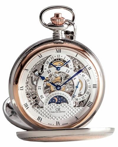 Preisvergleich Produktbild Carl von Zeyten Herren Skeleton Mechanik Uhr mit Edelstahl Armband CVZ0040RSL