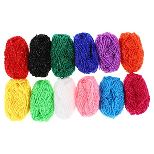 HEALLILY 12 Pcs Fios de Acrílicos Multicoloridos E Fios de Crochê Fios Coloridos para Crianças Crian