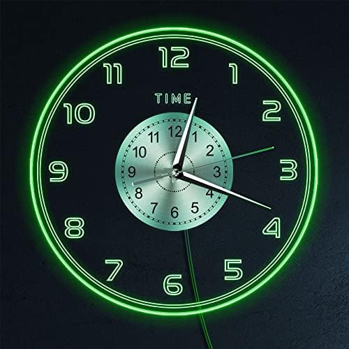 Timethink 12'' Minimalist Wall Clock with Colors Changing