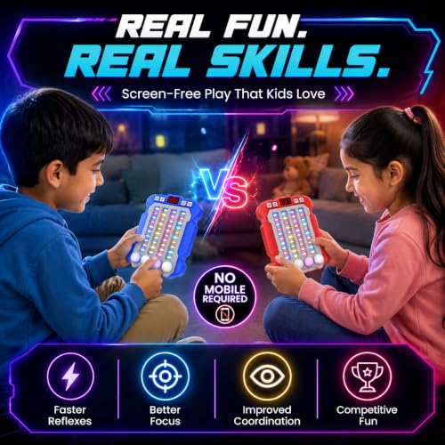 Image of Mirana Airport Arcade - Portable Handheld Steps Game for Kids - 6 Exciting Modes, 3 Speed Levels - Digital Score Display - Toy Gift for Boys & Girls 4 5 6 7 8 9 10+ Years (Blue)