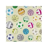Tamaño: 51 x 51 cm. Servilletas coloridas de baloncesto para fiestas, bodas, almuerzos, cumplea?os, decoraci¨®n del hogar, servilletas de tela suave, 20 x 20 pulgadas, juego de 1 Set of?4 multicolor