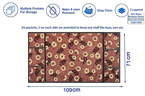 Image of Stylista Refridgerator top Cover Suitable for Samsung RR23C2E35NK /HL, 215 Liter Fridge, Dimension (WXD) 71x109 CM, Sprig Pattern Brick