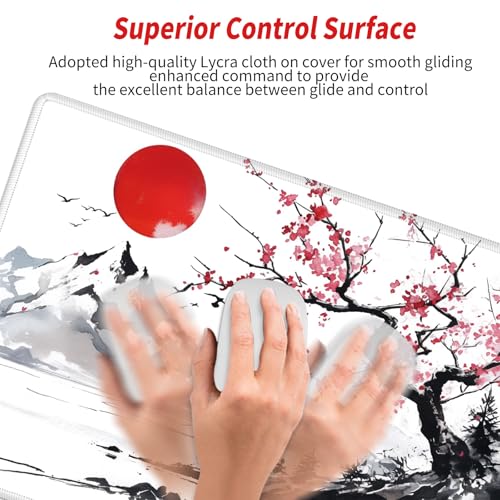 Image of Gaming Mouse Pad 36x24 Desk Mat Large Mousepad Cherry Blossom Desk Pad Big Computer Mat Extended Mouse Mat Non Slip for Women Work Home