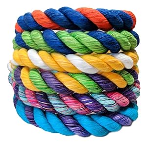 Ravenox Colorful Twisted Cotton Rope | Made in The USA | Custom Color Triple-Strand Rope and Cordage for Sport, Décor, Pet Toys, Crafts, Macramé and Indoor Outdoor Use | by The Foot and Diameter
