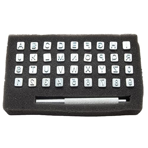 Realeather Crafts Alphabet and Number Stamp Set 0.7 H x 6.7 L x 4.0 W