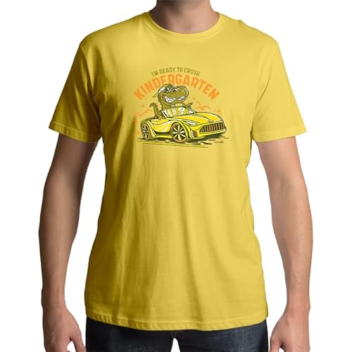 KUSTOMIK Camiseta Hombre - I'm Ready to Crush Kindergarten. Color Amarillo. Talla XL Cover