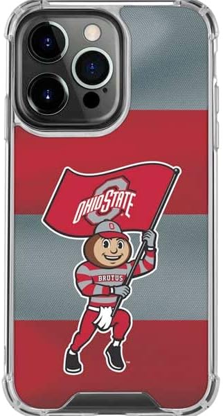 Skinit Clear Phone Case Compatible with iPhone 16 Pro Max - Officially Licensed Ohio State University The Ohio State Buckeyes Design