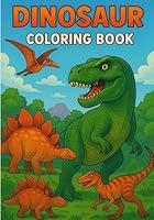 Dinosaur Coloring Book B0F5SS3JGH Book Cover