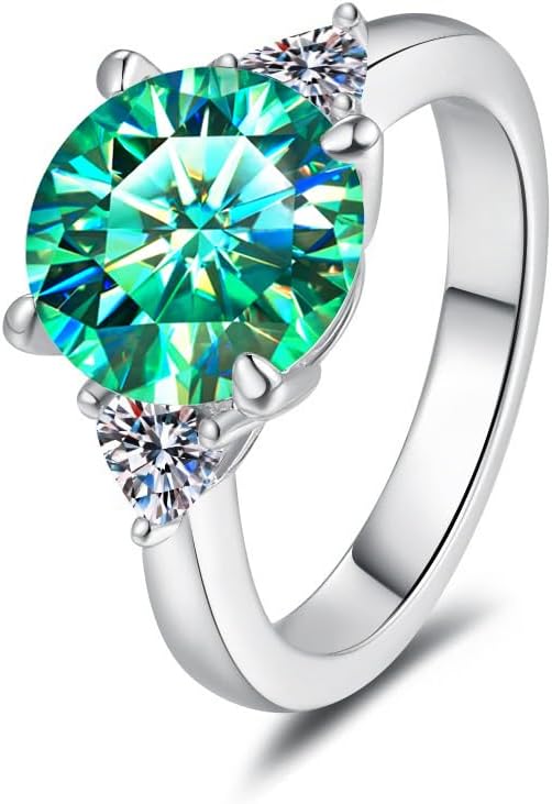 Super Flash Big Moissanite Ring Women Jewelry 5ct 11MM Color Moissanite Laboratory Diamonds S925 Silver Bands Jewelry