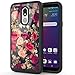 ANLI LG Stylo 5 Plus Case, LG Stylo 5 Case, Fashion Floral Design Drop Protection Hybrid Dual Layer Armor Protective Case Cover for Girls and Women Rose Flowers