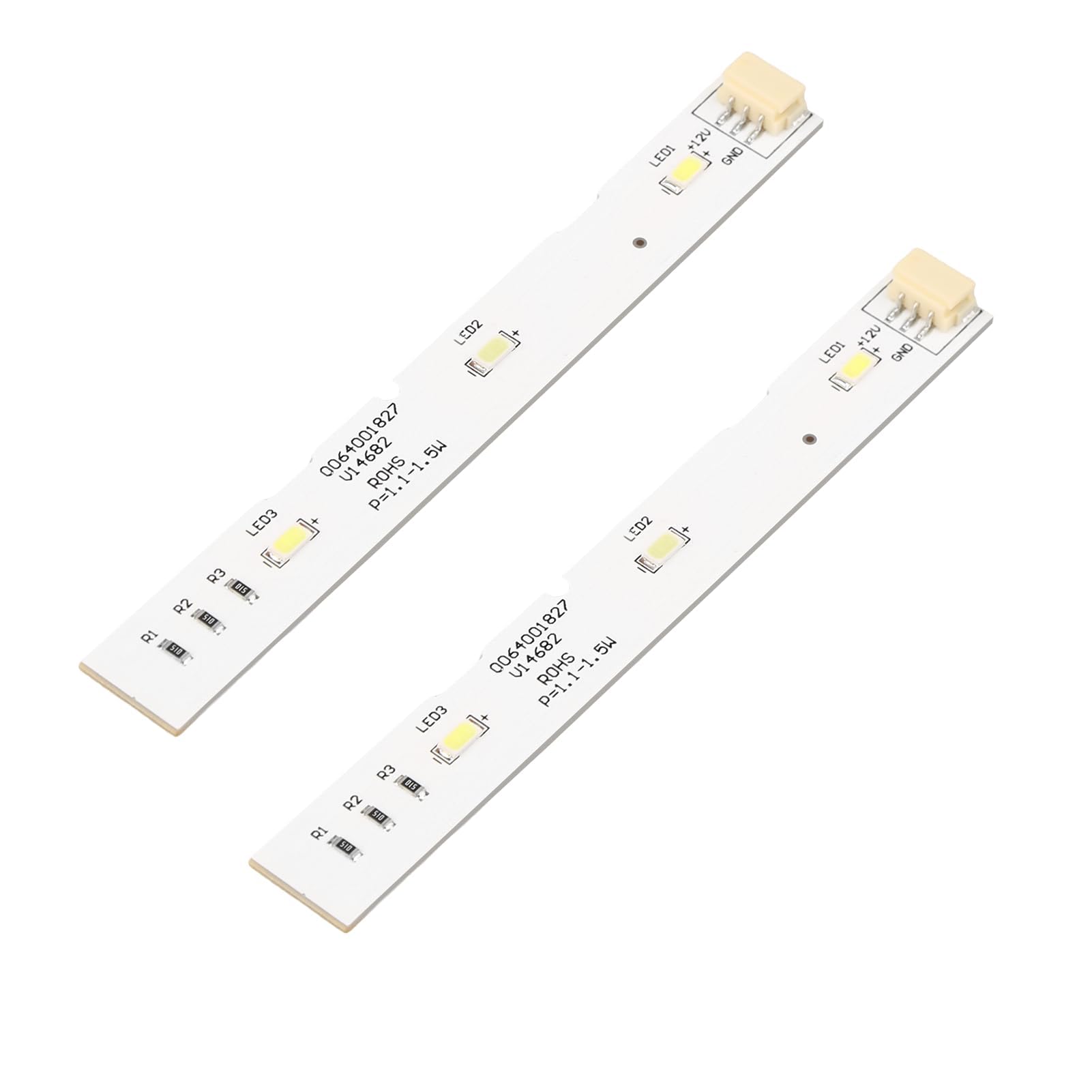 2 PCS Bande LED pour réfrigérateur 0064001827 Pièce de rechange Bande lumineuse LED pour Haier Barre lumineuse BCD-575WDBI Pièces de réfrigérateur de porte avant - 2