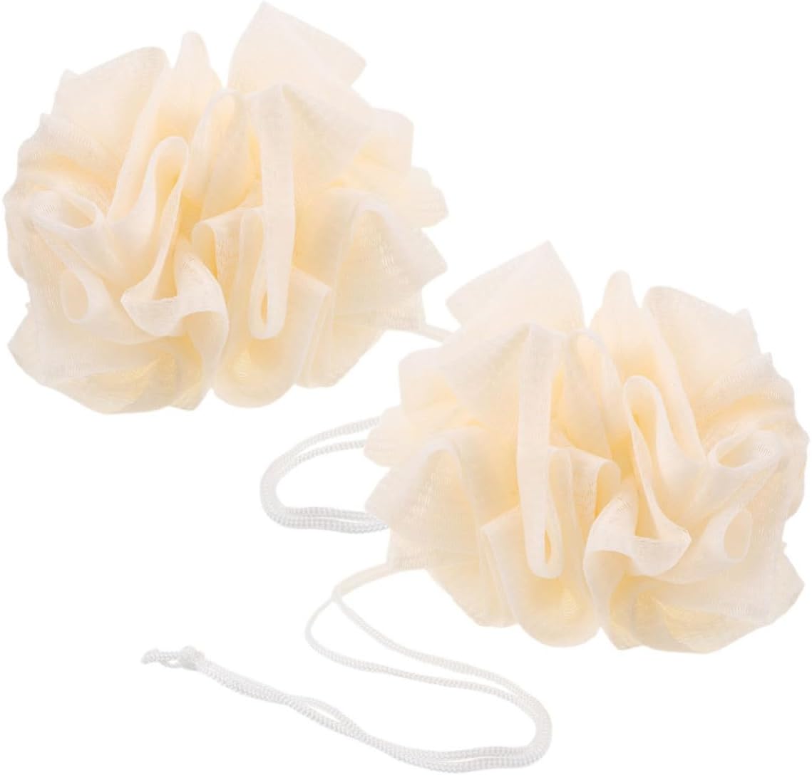 MAGICLULU 2pcs Dual-Sided Exfoliating Bath Scrubber with Soap Pocket Lightweight Sturdy Pe Cloth Body Washcloth for Men and Women Travel-Friendly Shower Accessory