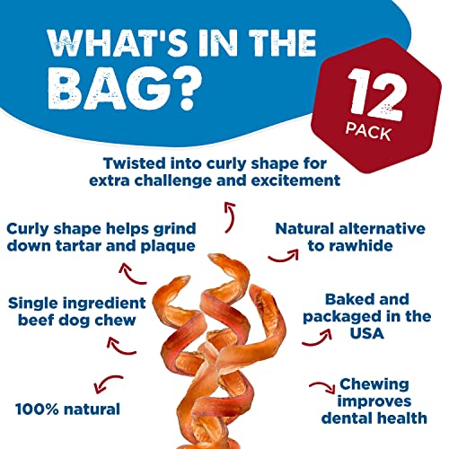 Best Bully Sticks All Natural Dog Chews – 5-6 Inch Curly Bully Sticks – USA Baked & Packed – Highly Digestible, Limited Ingredient, Rawhide Alternative Dog Chew – 12 Pack Best Bully Sticks All Natural Dog Chews – 5-6 Inch Curly Bully Sticks – USA Baked & Packed – Highly Digestible, Limited Ingredient, Rawhide Alternative Dog Chew – 12 Pack