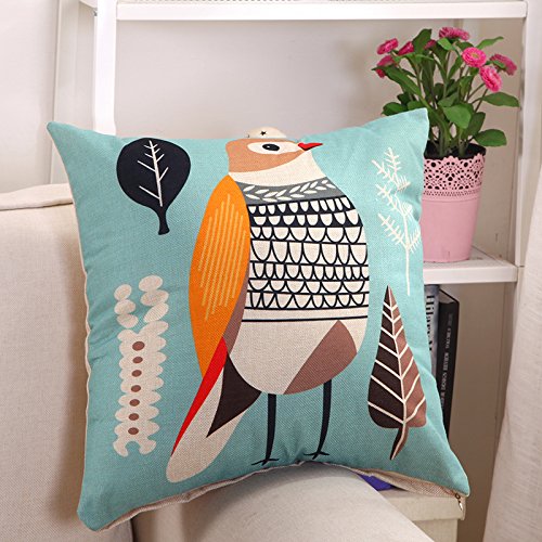 Serie nórdicos Cintura Coche Cama cojín Almohada Almohadas Almohada Almohada Conjunto básico Almuerzo,45x45cm (Single Suite),Cuco