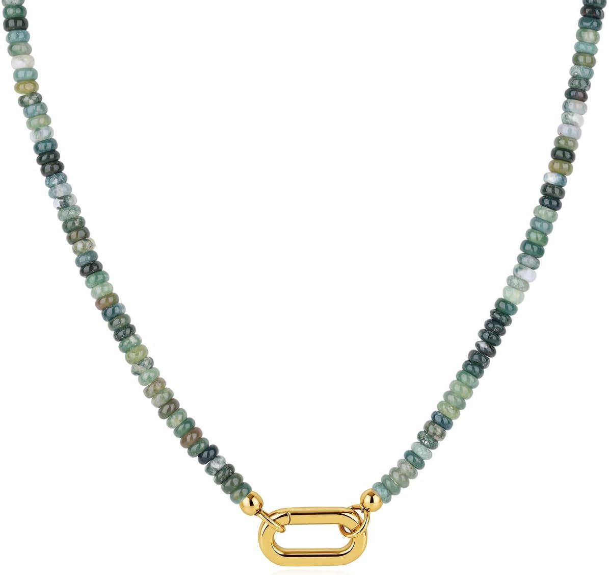 SAMYA Small Beaded Necklace for Women, Charm Necklace