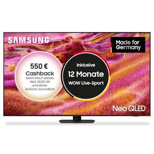 Samsung Neo QLED 4K QN90F 85 Zoll (214 cm) Mini LED Fernseher, Antireflexion, NQ4 AI Gen3 Prozessor, Neo Quantum HDR+, 4K Upscaling Pro, Dolby Atmos, Knox Security, Samsung Vision AI Smart TV