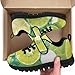 Ctsgobvahy Lemon Bowling Print Sneakers for Girls, Children Anti-Skid Single Buckle Running Shoes Wear Resistant Athletic Sneaker with Non-Slip Sole for Running Walking