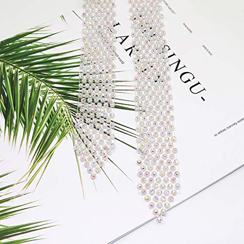 Glamorstar Rhinestone Neck Tie Glitter Sparkle Long Thin Women Scarf Neckerchief4
