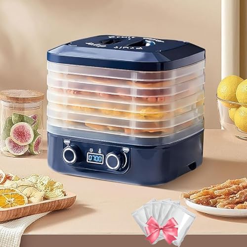 vlrbfl Freeze Dryer Machine for Home, 2025 New Freeze Dryer for Candy, Dryer Machine for Candy and Snacks, Food Dehydrator Machine with Digital Adjustable Timer and Temperature Control (Blue)