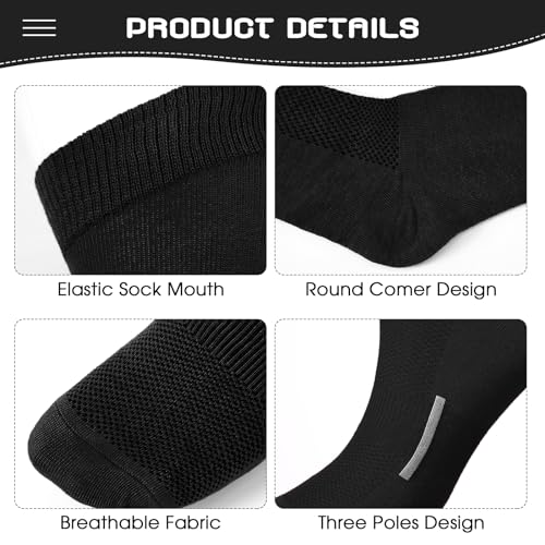 Image of Haysandy 3 Pairs Baseball Socks Bulk Softball Youth