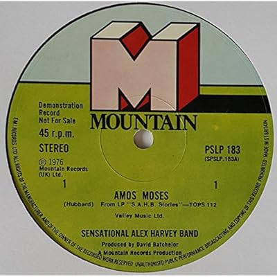AMOS MOSES 7 INCH (7" VINYL 45) UK MOUNTAIN 1976