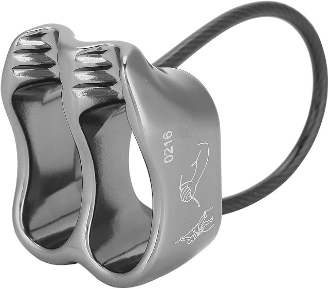 Alomejor Outdoor Climbing Descender Rope Climbing Rappel Belay Device Caving Mountain Rock Climbing Gear for Climbing Travelling