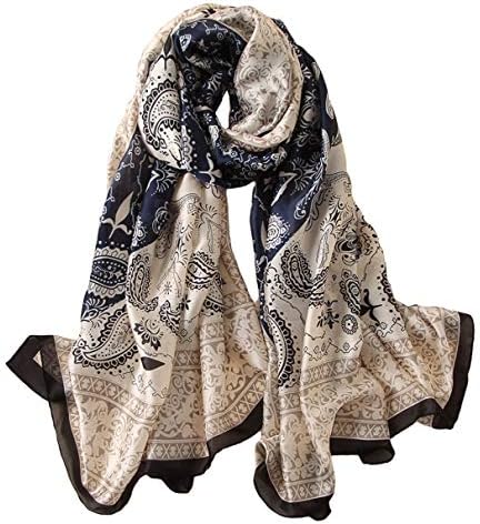 YMXHHB Silk Scarf 100% Mulberry Silk Fashion Scarves Long Lightweight Shawl Wrap (6716)