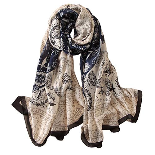 YMXHHB - YMXHHB Silk Scarf 100% Mulberry Silk Fashion Scarves Long Lightweight Shawl Wrap (6716)