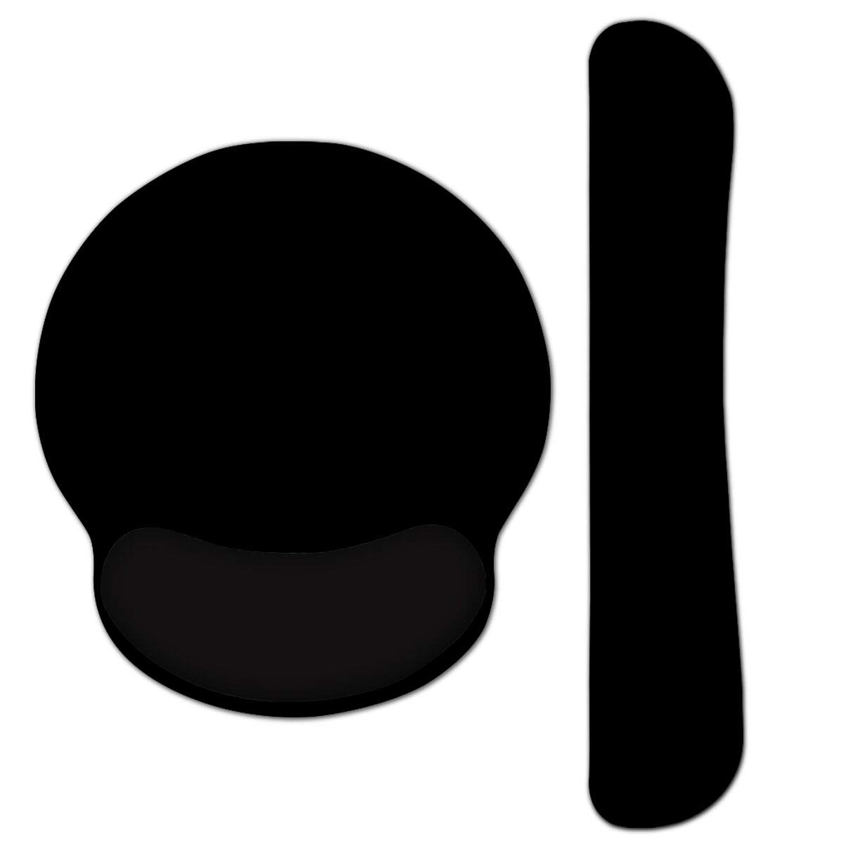 RICHENKeyboard Wrist Rest and Mouse Pad with Wrist Support, Memory Foam Set for Gaming and Office, Comfortable & Lightweight for Easy Typing & Pain Relief (Black2)