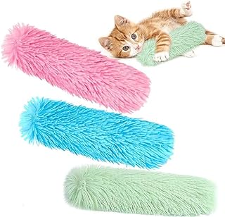 PAKA TOOLS Cat Toys Cat Pillows, 3 Pack Soft and Durable Crinkle Sound Catnip Toys, Interactive Cat Kicker Toys for Indoor Cats, Promotes Kitten Exercise, Satisfaction Guarantee