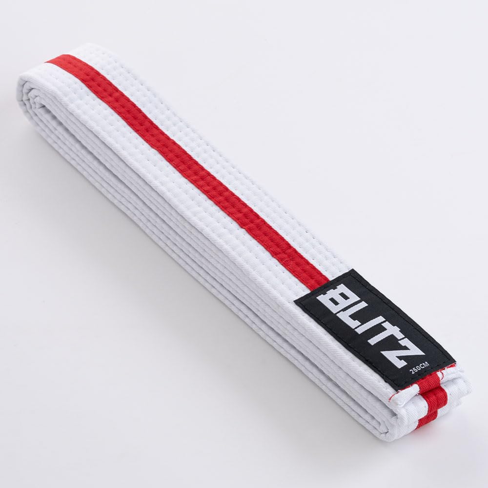 Blitz White Belt/Colour Stripe - White/Red - 280cm โ image 1