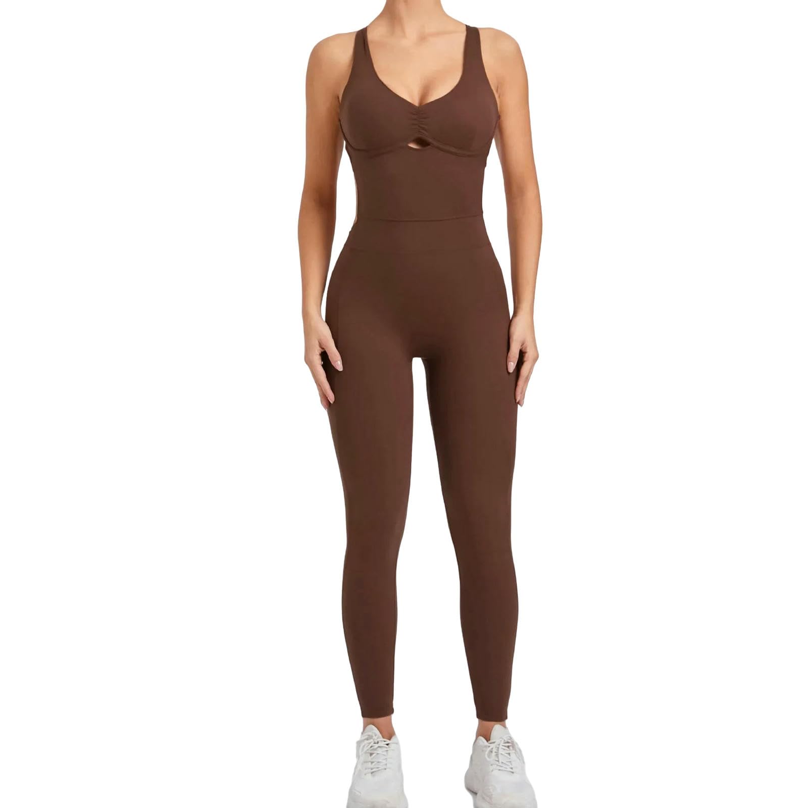 Shapewear damski kombinezon bez rękawów, kwadratowy, rozciągliwy, z długimi spodniami i topami typu tanktop, do noszenia na co dzień, kolor czarny, L