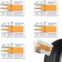 XURJUMI Lot 4 Jauges Profondeur Pneus 0-20mm - Pour Voiture, Moto, Camion - Mesure Précise Et Durable