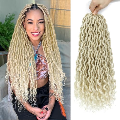 Goddess Locs Crochet Hair 18 Inch 6 Packs Faux Locs for Black Women, 613#